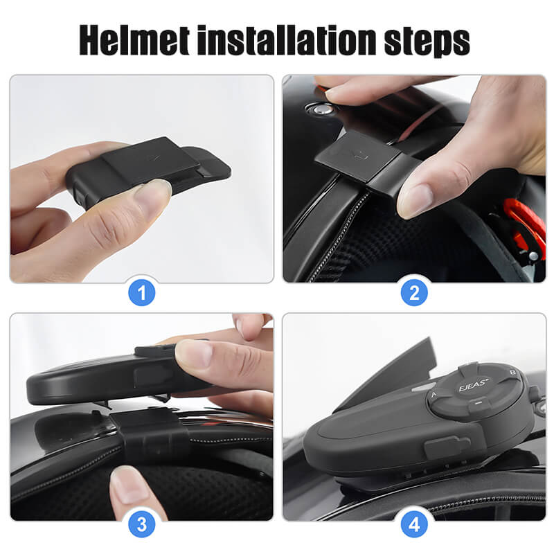 Sistema de Intercomunicadores Bluetooth EJEAS Q7 para Casco de Moto