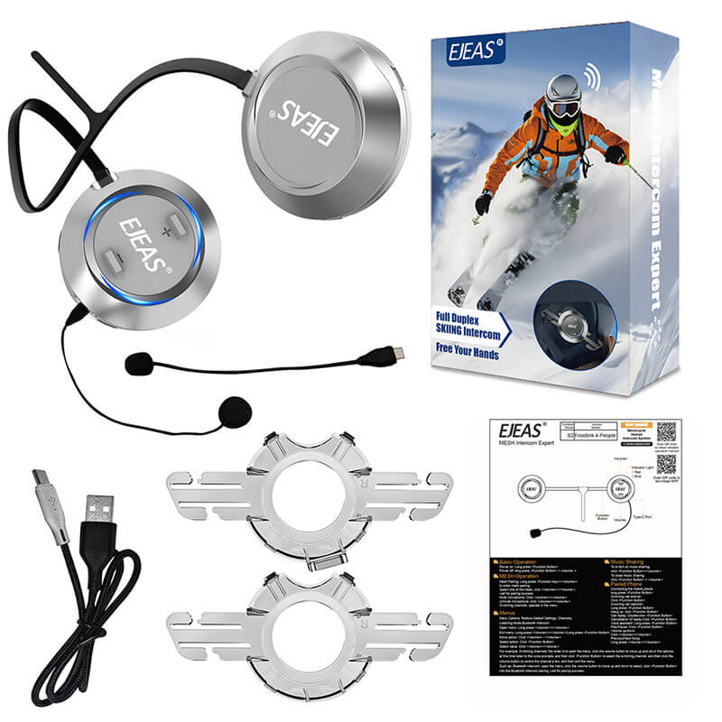 Sistema de Intercomunicación de Malla para Casco de Esquí Snow Eagle EJEAS S2