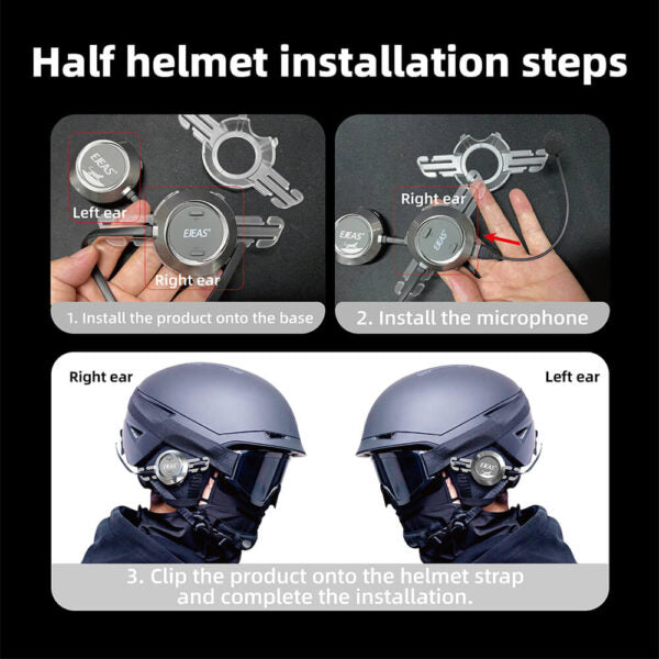 EJEAS S2 Clip para Casco del Sistema de Comunicación para Esquí