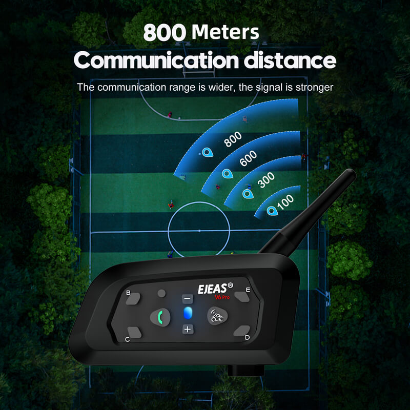 EJEAS V6C Sistema de Intercomunicador Inalámbrico Bluetooth para Exteriores