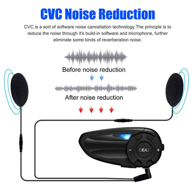 Auriculares Bluetooth EJEAS Q2 para casco de motocicleta para 2 ciclistas