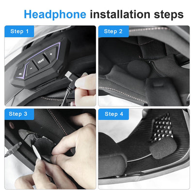Sistema de intercomunicador de malla EJEAS MS8 para casco de motocicleta