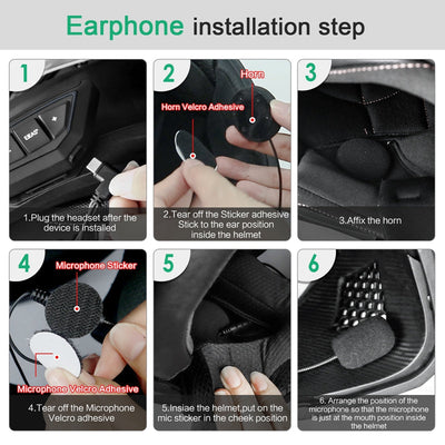Sistema de Intercomunicación de Malla para Cascos de Motocicleta EJEAS MS20