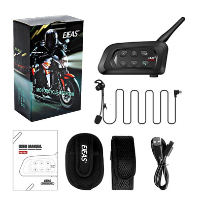 EJEAS V4C Sistema de Intercomunicador Bluetooth Inalámbrico para Exteriores