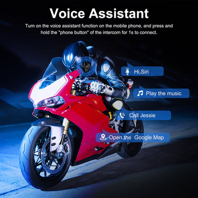 Auriculares Bluetooth EJEAS Q2 para casco de motocicleta para 2 ciclistas