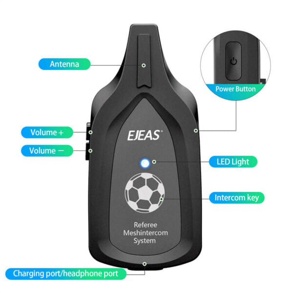 EJEAS F6 Mejor Sistema de Comunicación por Intercomunicación de Malla para Árbitros