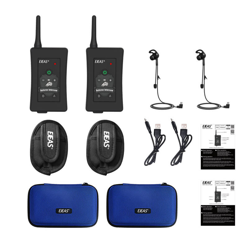 EJEAS FBIM Sistema de Auriculares de Intercomunicación Bluetooth para Árbitros