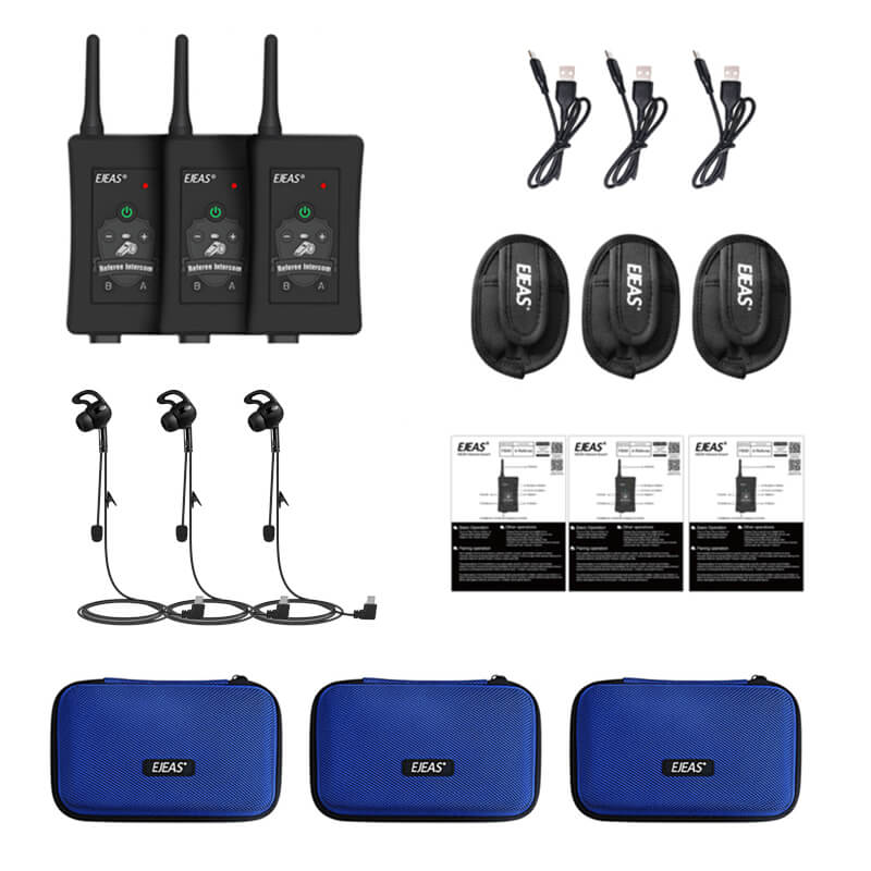 EJEAS FBIM Sistema de Auriculares de Intercomunicación Bluetooth para Árbitros