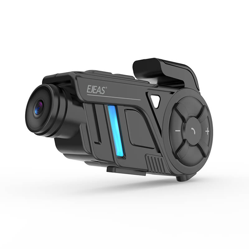 EJEAS K1 2-en-1 Intercomunicador para motocicletas y grabador para casco