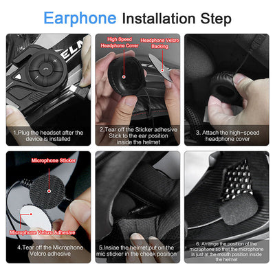 EJEAS K1 2-en-1 Intercomunicador para motocicletas y grabador para casco