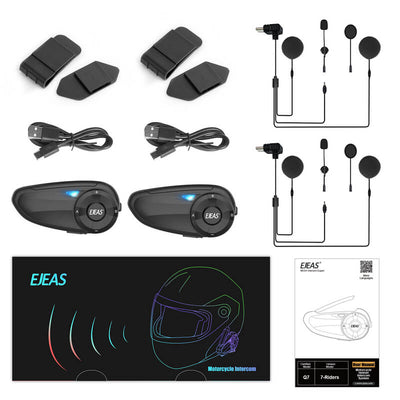 Sistema de Intercomunicadores Bluetooth EJEAS Q7 para Casco de Moto