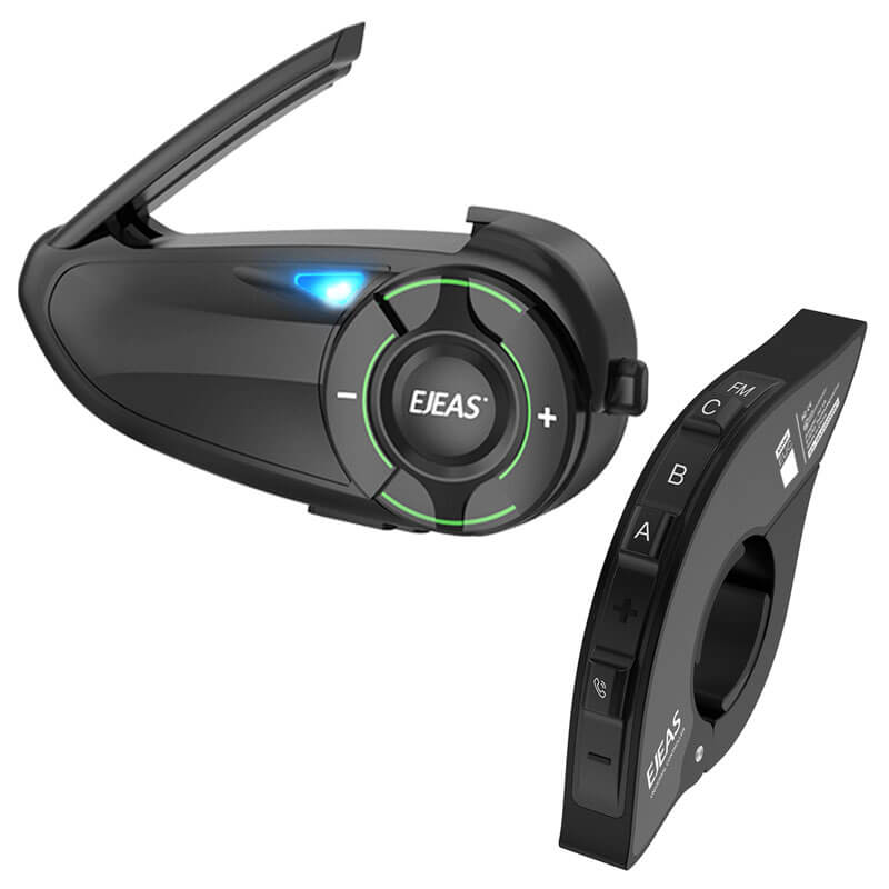 EJEAS Q8 Sistema de Auriculares de Intercomunicación de Malla para Casco de Moto