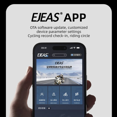 EJEAS Q8 Sistema de Auriculares de Intercomunicación de Malla para Casco de Moto