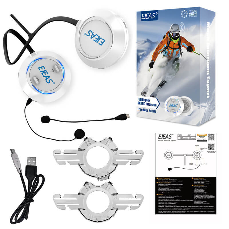 Sistema de Intercomunicación de Malla para Casco de Esquí Snow Eagle EJEAS S2