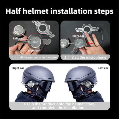 EJEAS S2 Casco de Esquí Snow Leopard con Intercomunicador de Malla Musical
