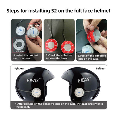 EJEAS S2 Clip para Casco del Sistema de Comunicación para Esquí