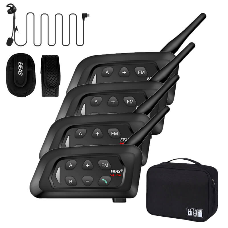 EJEAS V4C Sistema de Intercomunicador Bluetooth Inalámbrico para Exteriores