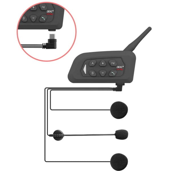 EJEAS V4 Plus Interfono Bluetooth para Casco de Motocicleta