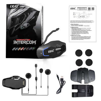 EJEAS Phantom X10 Plus MESH+5G Sistema de Comunicación para Casco de Motocicleta