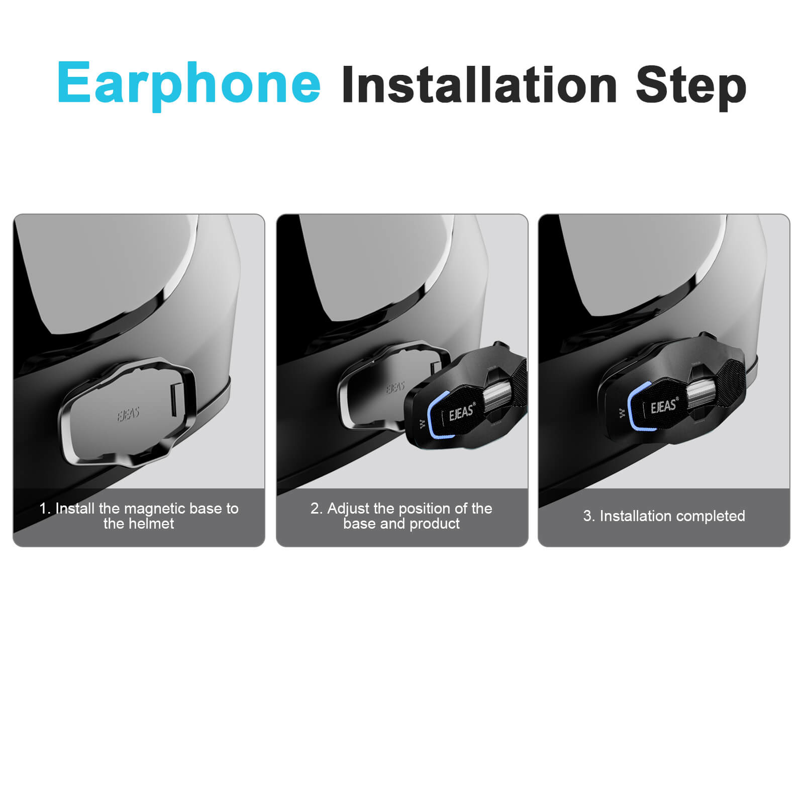 EJEAS Phantom X10 MESH+5G Sistema de Intercomunicación para Cascos de Motocicleta