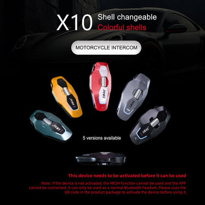 EJEAS Phantom X10 MESH+5G Sistema de Intercomunicación para Cascos de Motocicleta