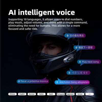 EJEAS Phantom X10 Plus MESH+5G Sistema de Comunicación para Casco de Motocicleta
