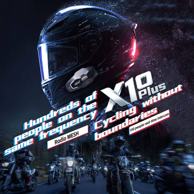 EJEAS Phantom X10 Plus MESH+5G Sistema de Comunicación para Casco de Motocicleta