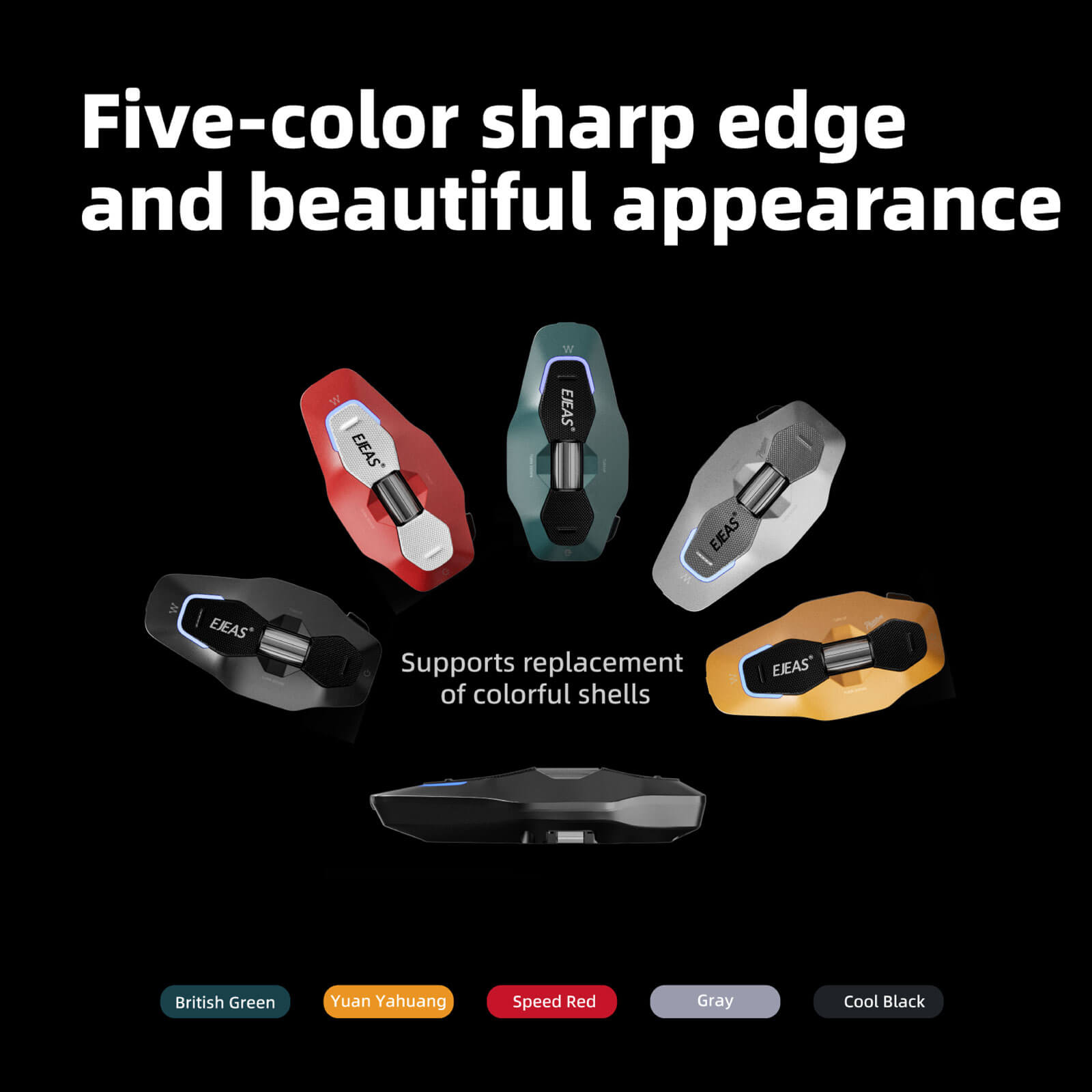 EJEAS Phantom X10 Plus MESH+5G Sistema de Comunicación para Casco de Motocicleta