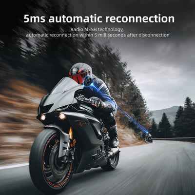EJEAS Phantom X10 Plus MESH+5G Sistema de Comunicación para Casco de Motocicleta