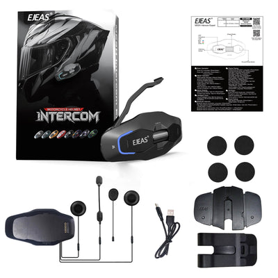 EJEAS Phantom X10 Plus MESH+5G Sistema de Comunicación para Casco de Motocicleta