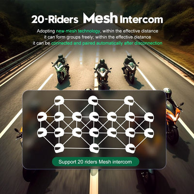 Sistema de Intercomunicación de Malla para Cascos de Motocicleta EJEAS MS20